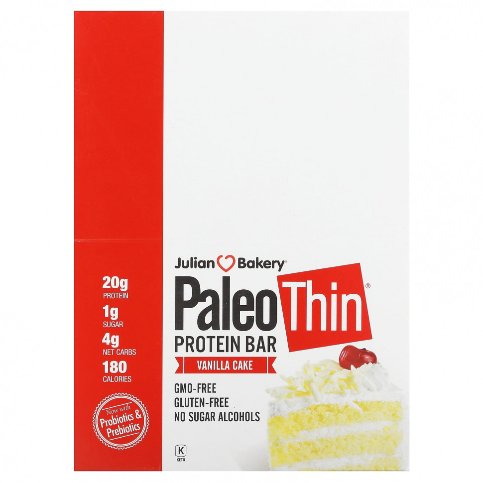  Julian Bakery, Paleo Thin Protein Bar,  , 12 , 62  (2,19 )    -     , -, 