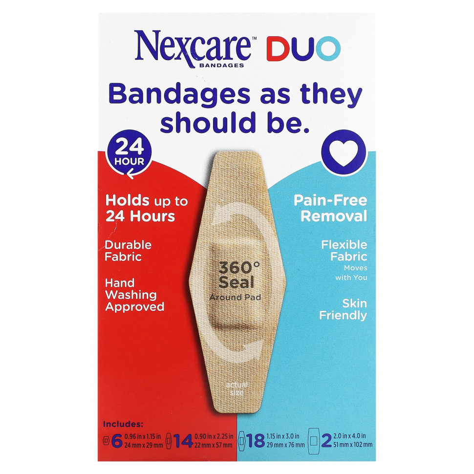 ������ ������ Nexcare, Duo Bandages, 40 ������ ��������  IHerb (������) ����