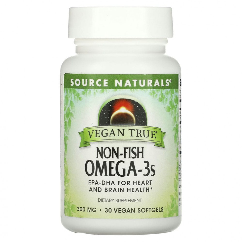  Source Naturals, Vegan True, -3     , 300 , 30      -     , -, 