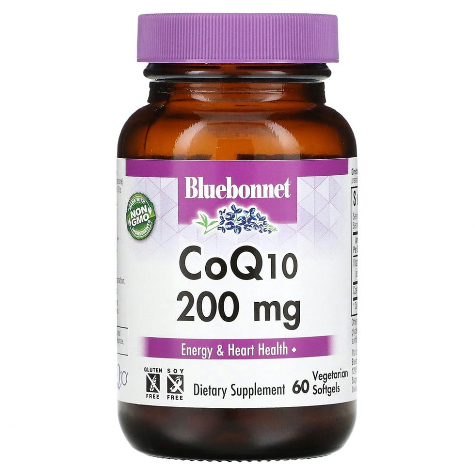 ������ ������ Bluebonnet Nutrition, CoQ10, 200 ��, 60 ����������� ������  IHerb (������) ����