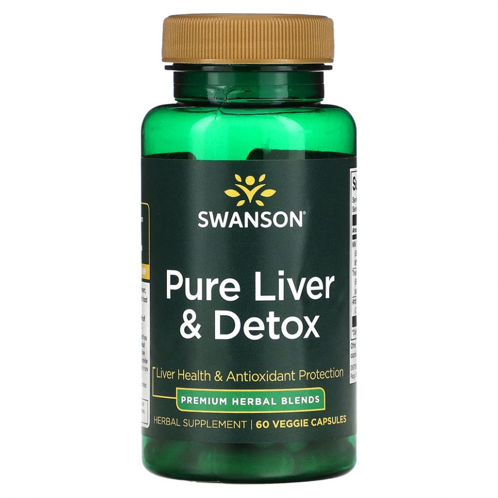  Swanson, Pure Liver & Detox, 60      -     , -, 