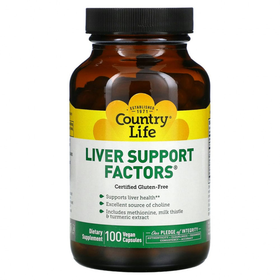  Country Life, Liver Support Factors, 100      -     , -, 