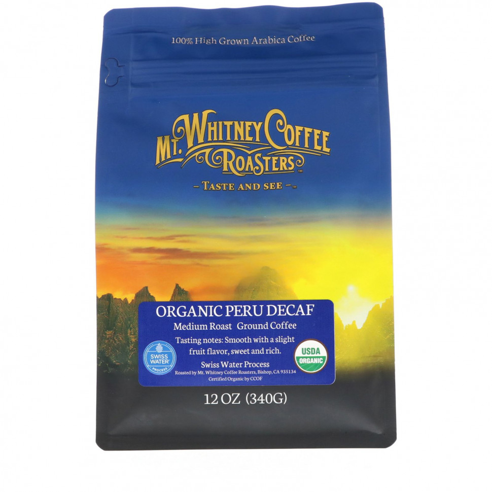  Mt. Whitney Coffee Roasters, Organic Peru Decaf,  ,  , 340  (12 )    -     , -, 