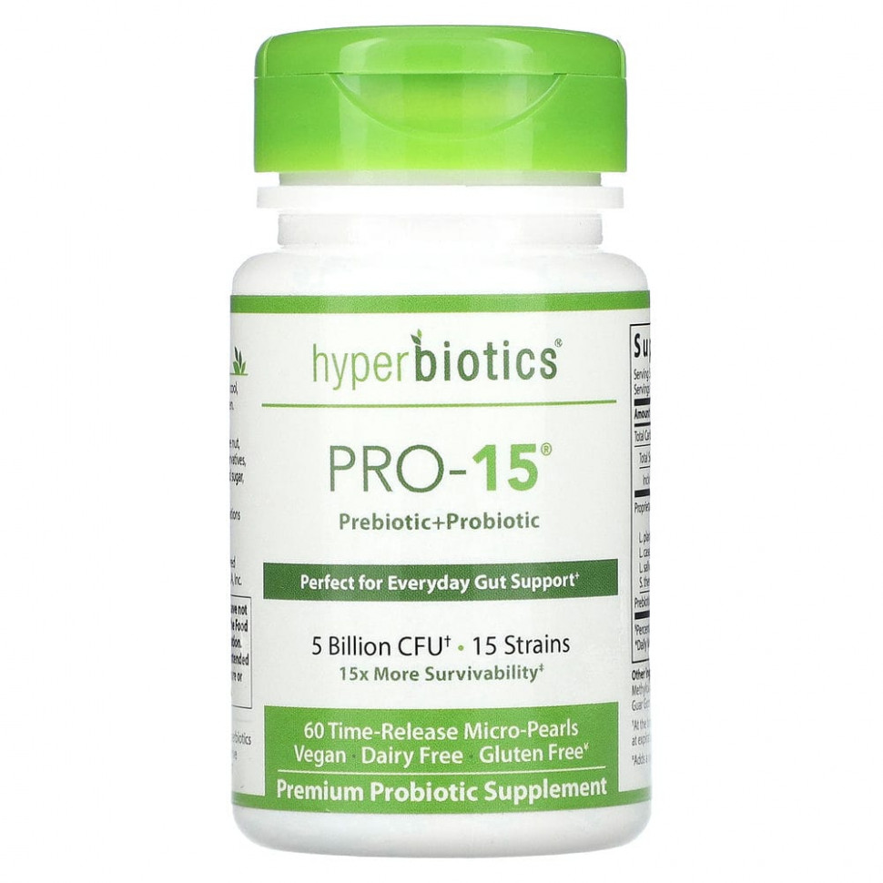  Hyperbiotics, PRO-15,  , 5  , 60         -     , -, 