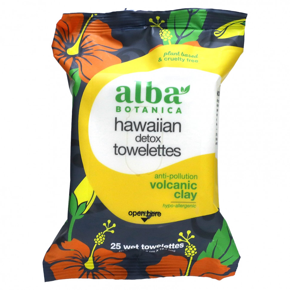 ������ ������ Alba Botanica, Hawaiian Detox Towelettes, 25 ������� ��������  IHerb (������) ����