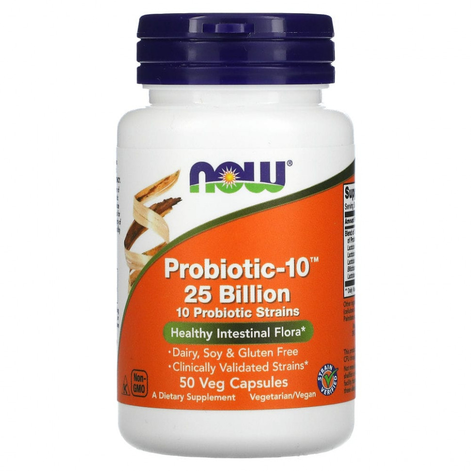  NOW Foods, Probiotic-10, 25 , 50      -     , -, 