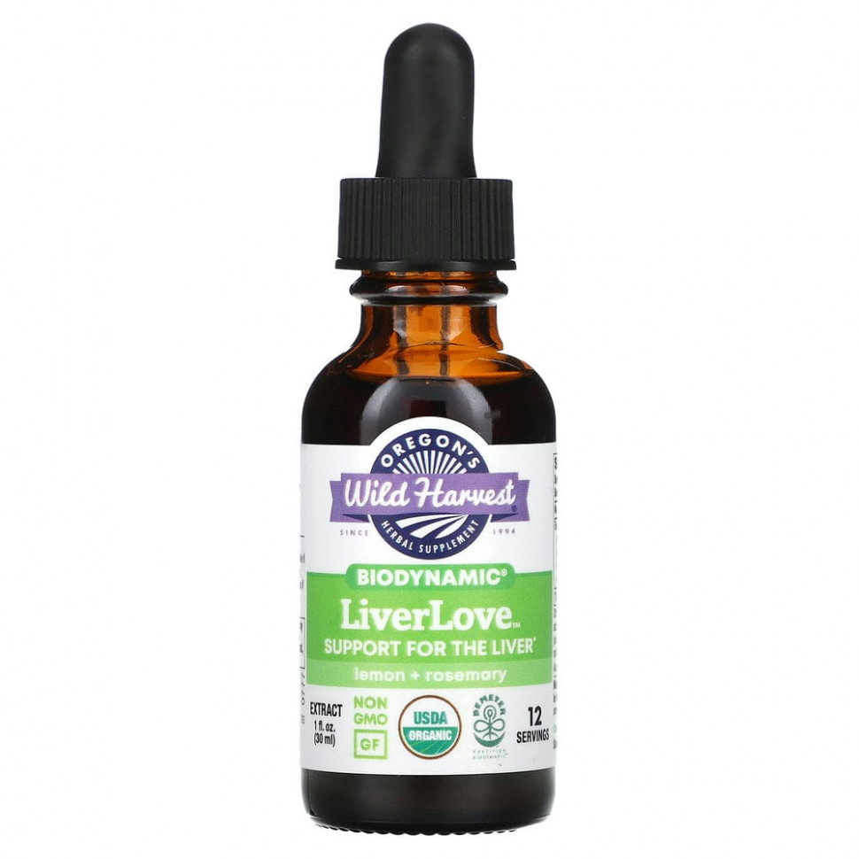 ������ ������ Oregons Wild Harvest, LiverLove, Biodynamic, ����� � ��������, 30 �� (1 ����. �����)  IHerb (������) ����