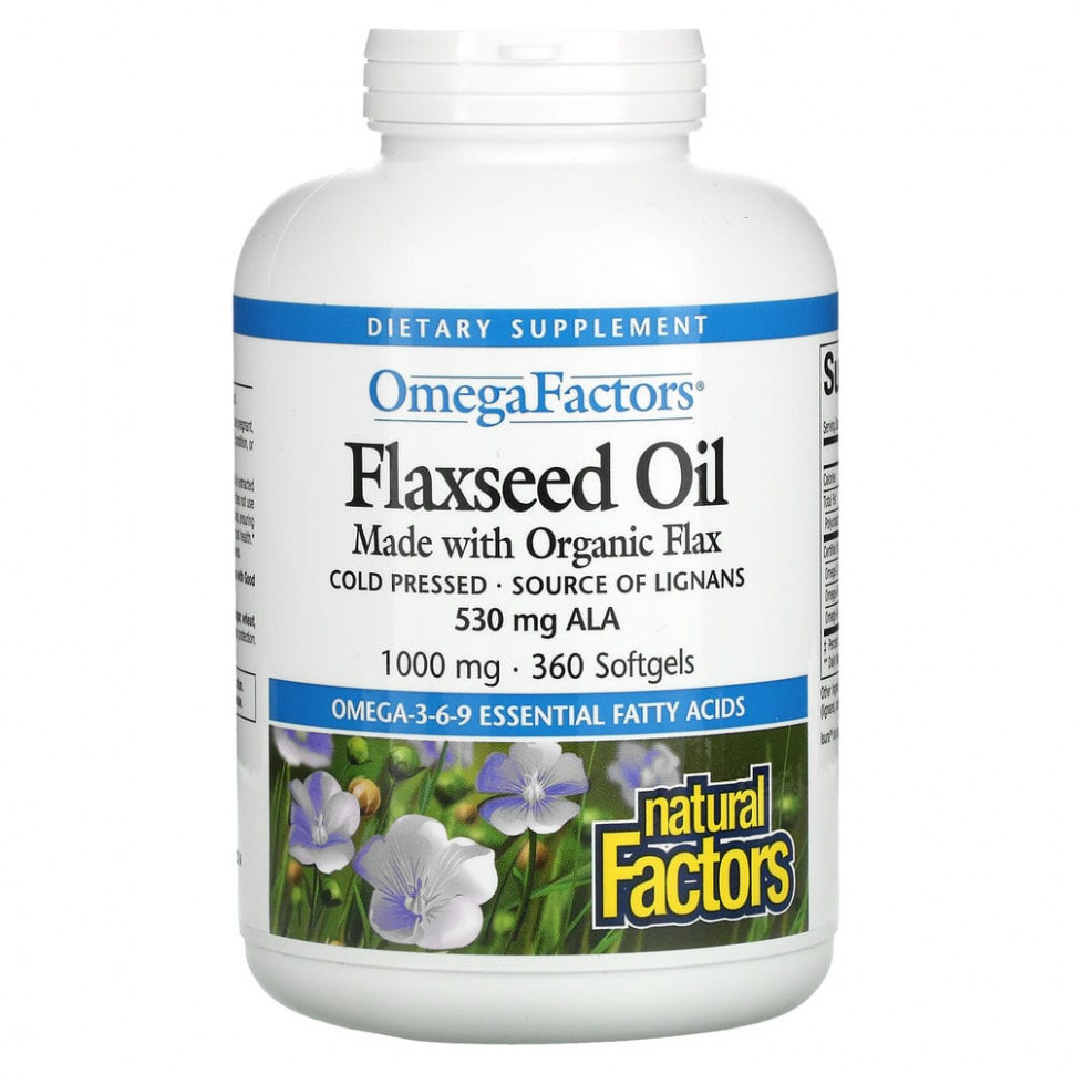 ������ ������ Natural Factors, Omega Factors, ������� �����, 1000 ��, 360 ������  IHerb (������) ����