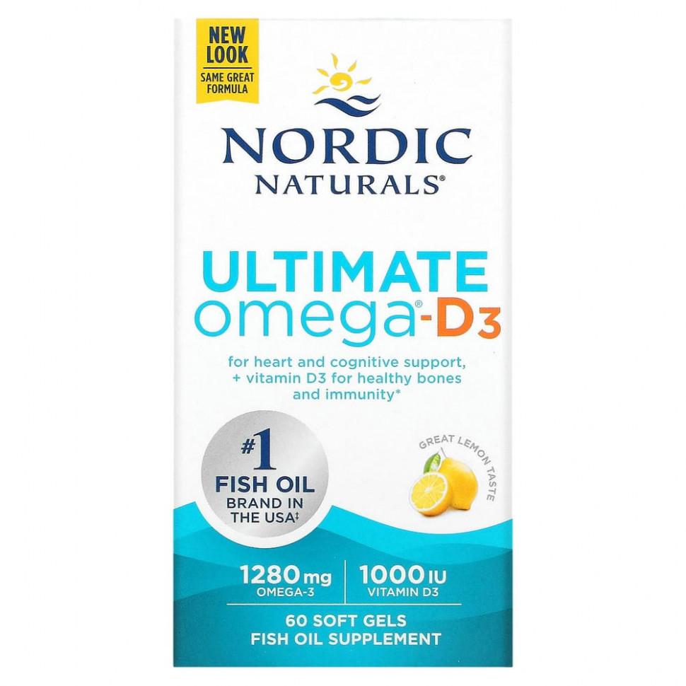 ������ ������ Nordic Naturals, �����-D3 Ultimate, �����, 1000 ��, 60 ������� ������  IHerb (������) ����
