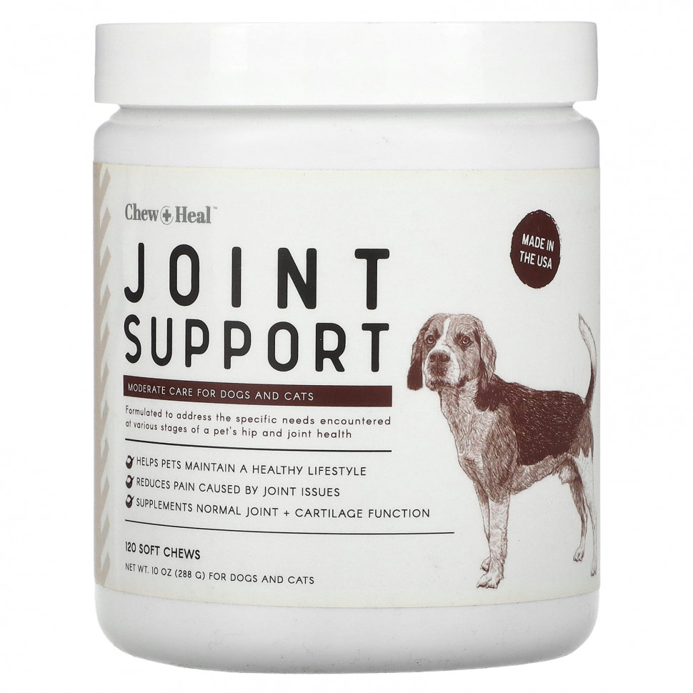 ������ ������ Chew + Heal, Joint Support, ��� ����� � �����, 120 ����������� ��������, 288 � (10 �����)  IHerb (������) ����