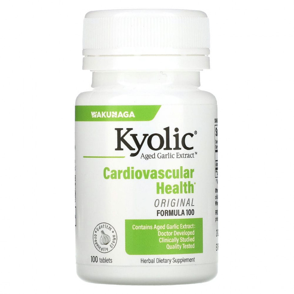  Kyolic, Aged Garlic Extract, Formula 100, 100 Tablets    -     , -, 