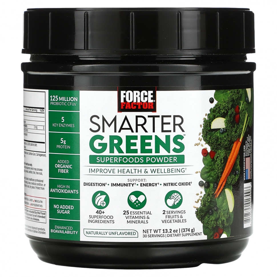  Force Factor, Smarter Greens, , ,  , 374  (13,2 )    -     , -, 