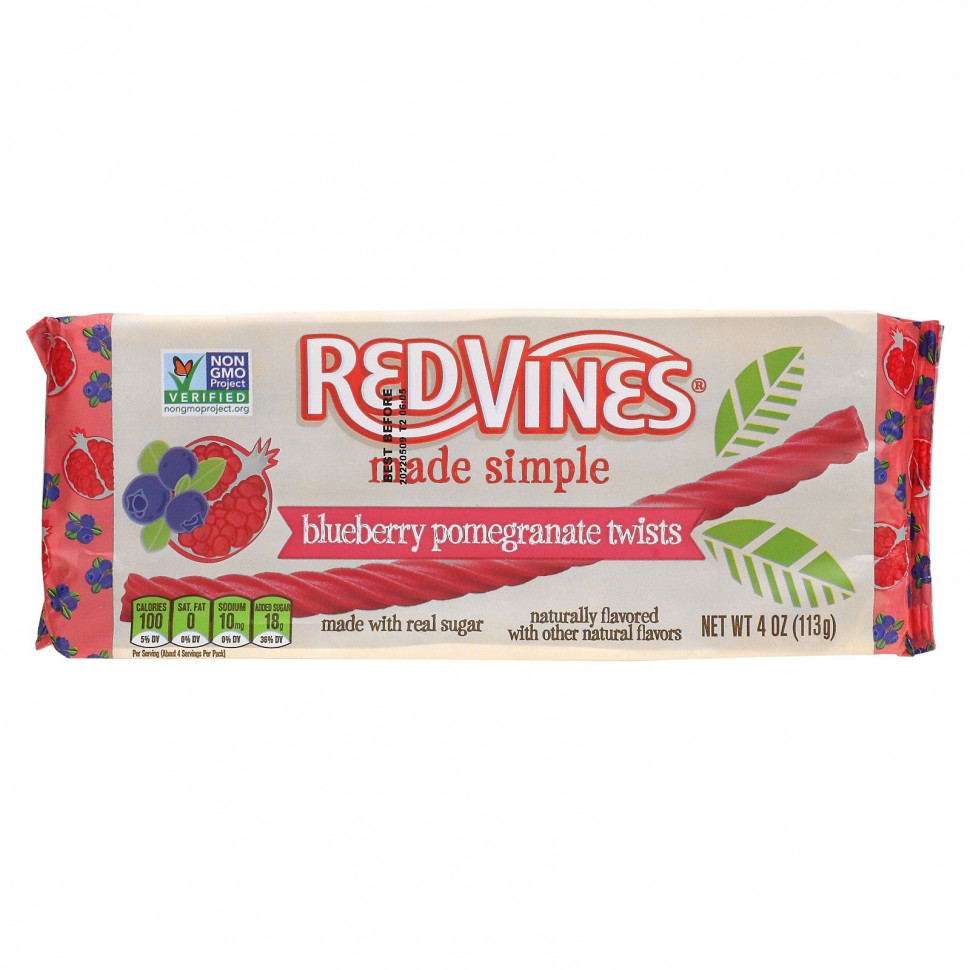 ������ ������ Red Vines, �������, Made Simple, �������� � ������, 113 � (4 �����)  IHerb (������) ����