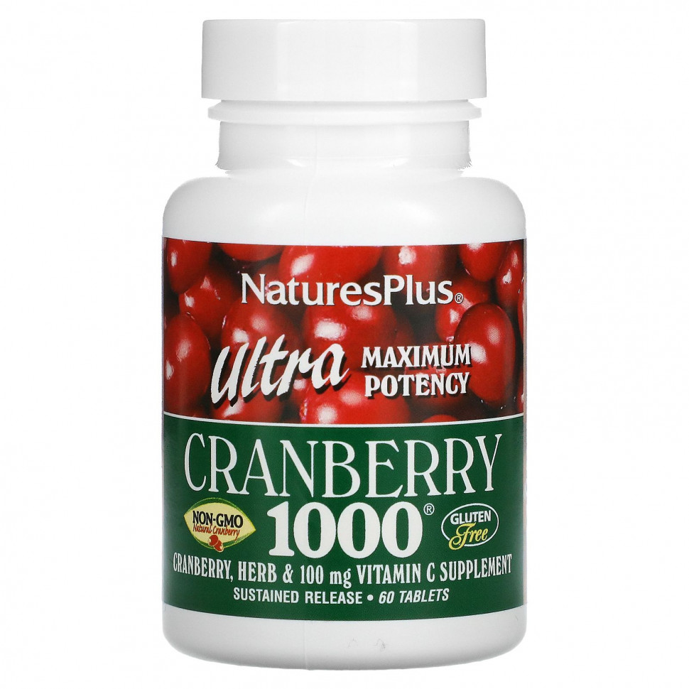 ������ ������ NaturesPlus, Ultra Cranberry 1000, 60 ��������  IHerb (������) ����