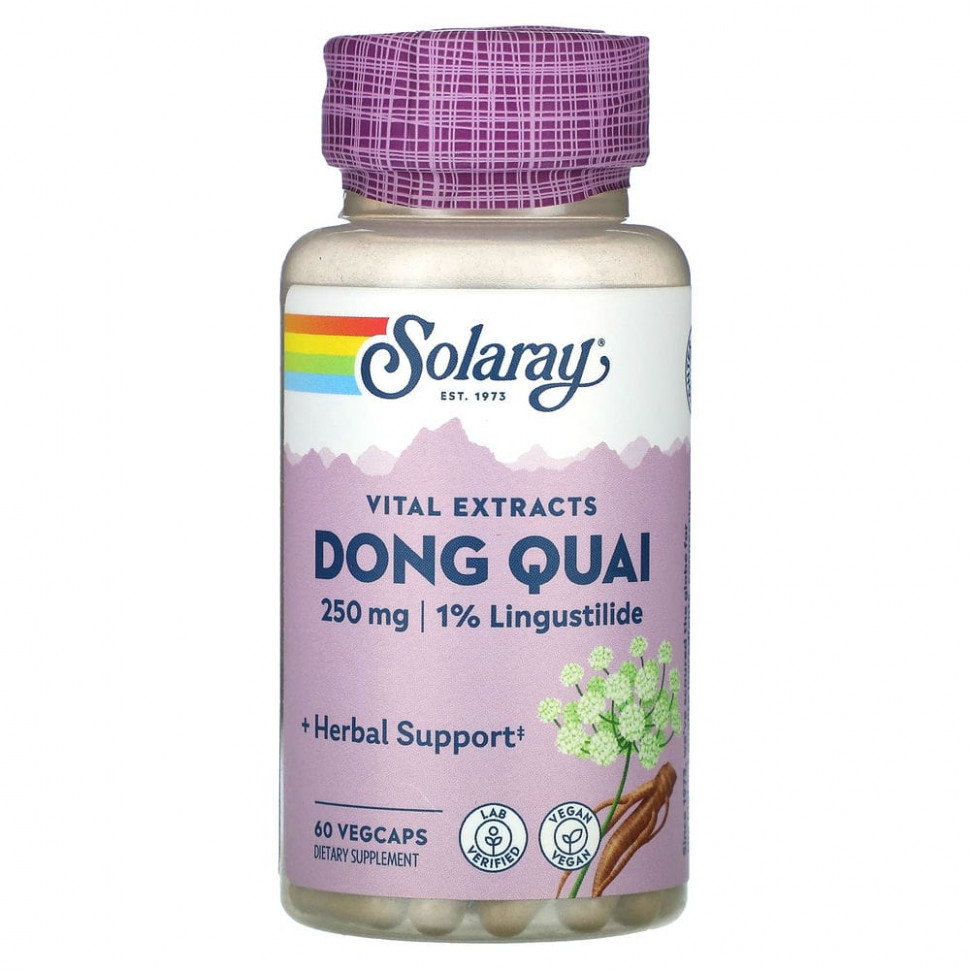  Solaray, Vital Extracts, Dong Quai, 250 , 60      -     , -, 