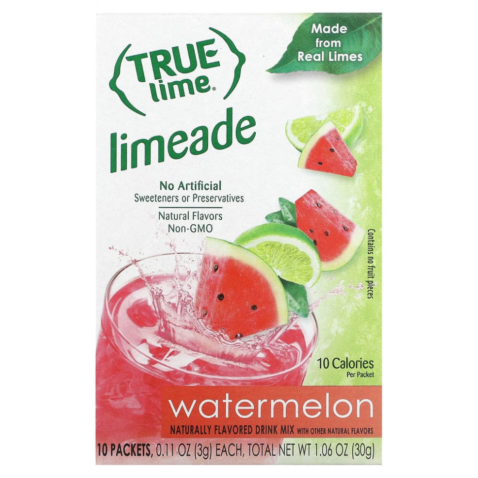 ������ ������ True Citrus, True Lime, ������, �����, 10 ��������� �� 3 � (0,11 �����)  IHerb (������) ����