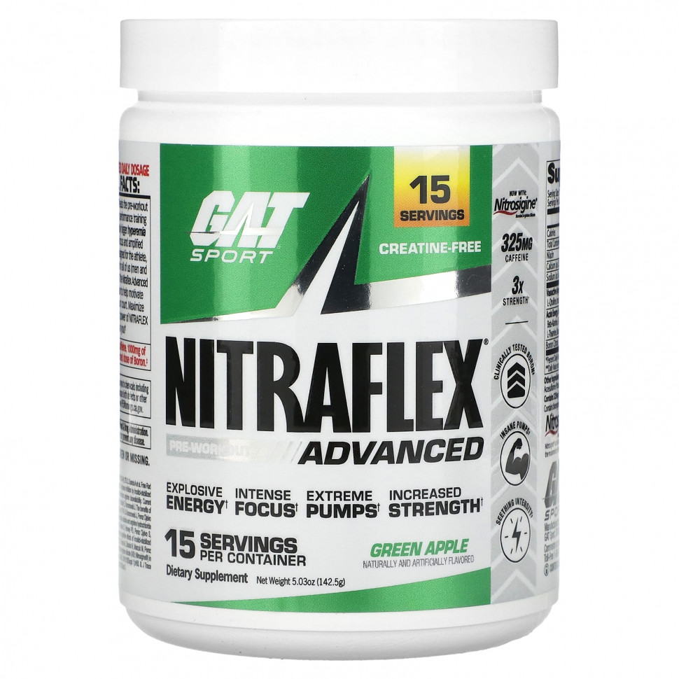 ������ ������ GAT, Sport, Nitraflex Advanced, ������� ������, 142,5 � (5,03 �����)  IHerb (������) ����