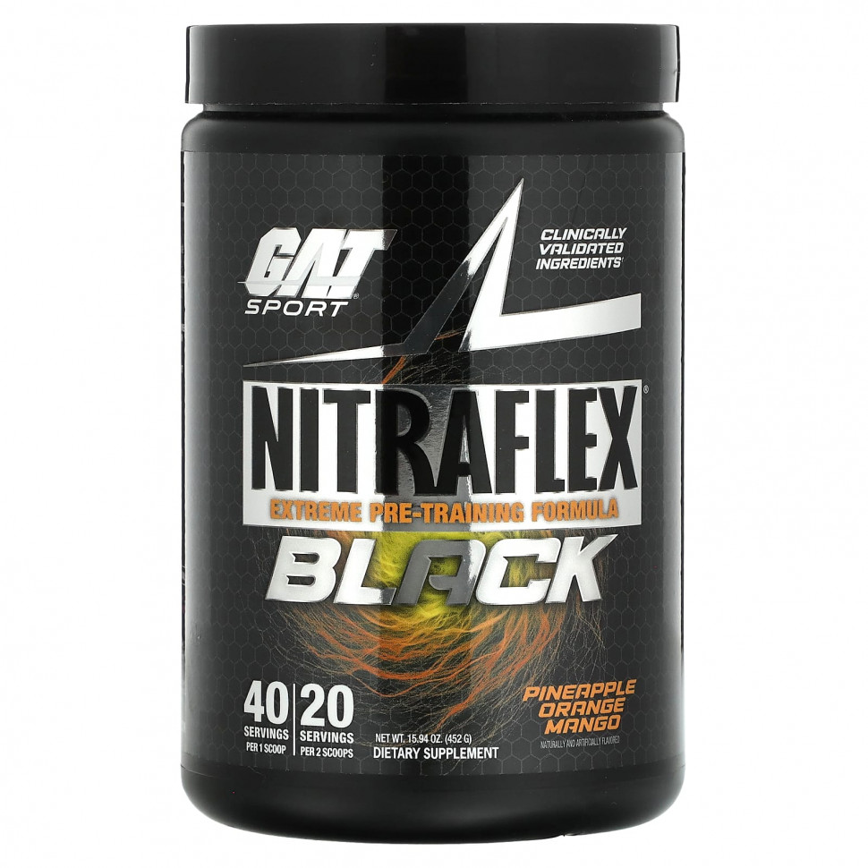 ������ ������ GAT, NITRAFLEX Black, ������, �������� � �����, 452 � (15,94 �����)  IHerb (������) ����