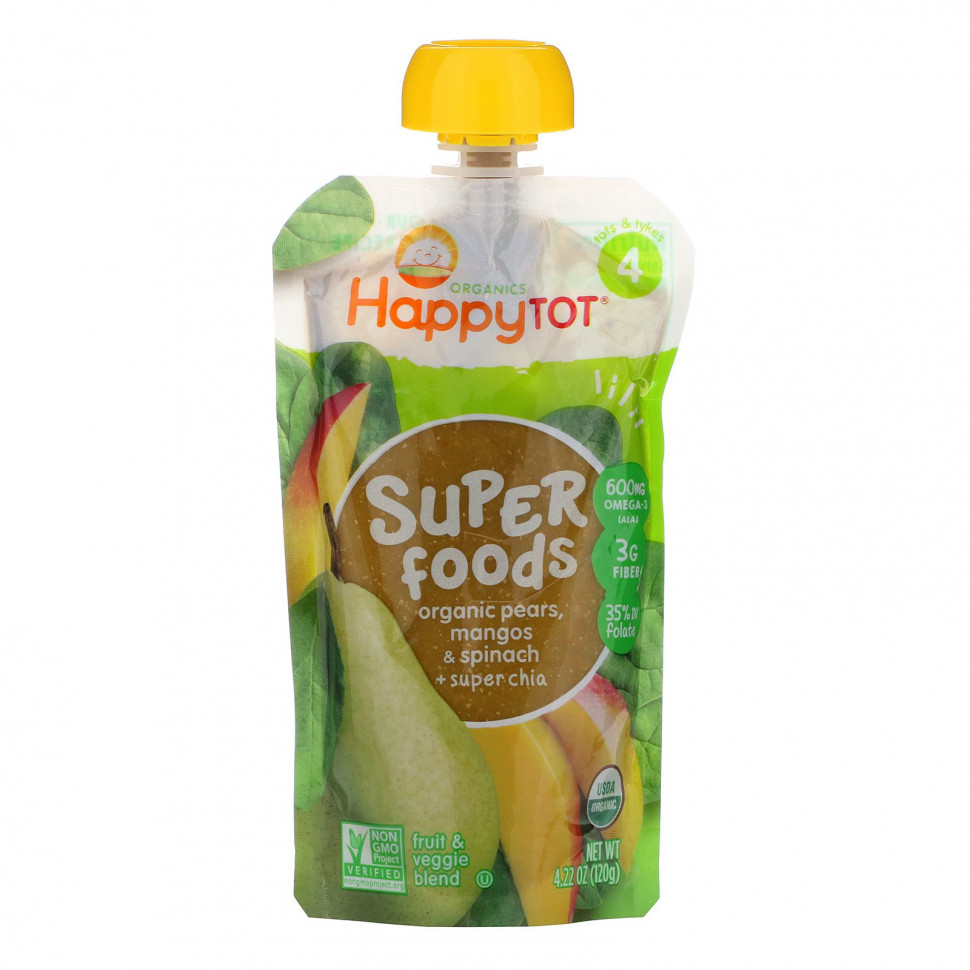  Happy Family Organics, HappyTot, SuperFoods,  , ,    , 120  (4,22 )    -     , -, 