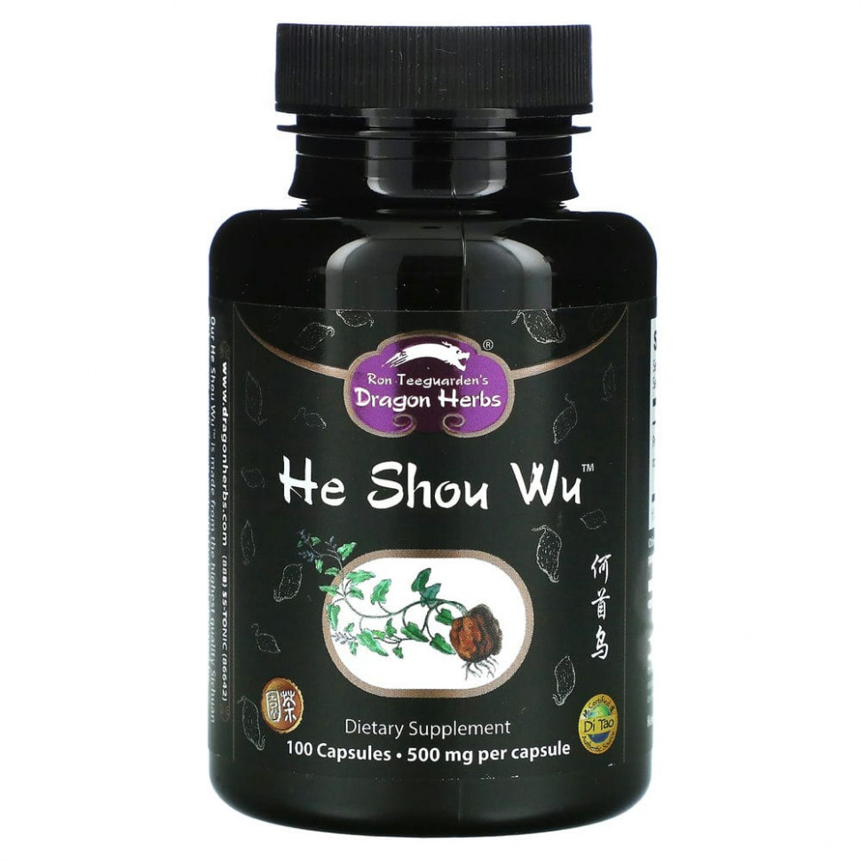  Dragon Herbs, He Shou Wu, 500 , 100     -     , -, 