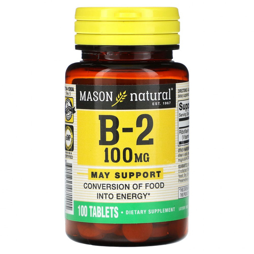 ������ ������ Mason Natural, ������� B2, 100 ��, 100 ��������  IHerb (������) ����
