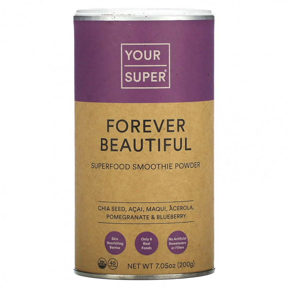 ������ ������ Your Super, Forever Beautiful, Superfood Smoothie Powder, 7.05 oz (200 g)  IHerb (������) ����