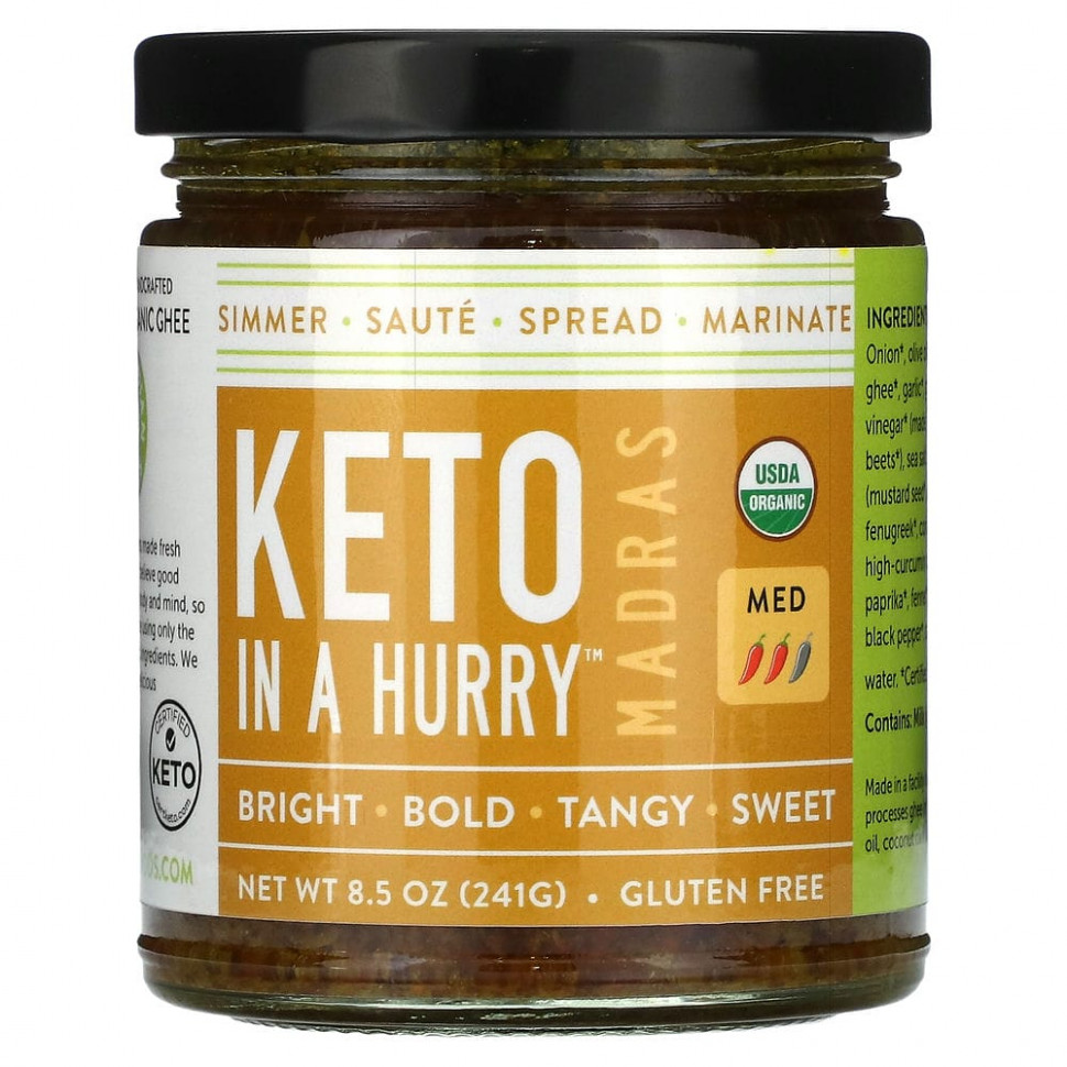 ������ ������ Pure Indian Foods, Madras Keto In A Hurry, Medium, 241 � (8,5 �����)  IHerb (������) ����