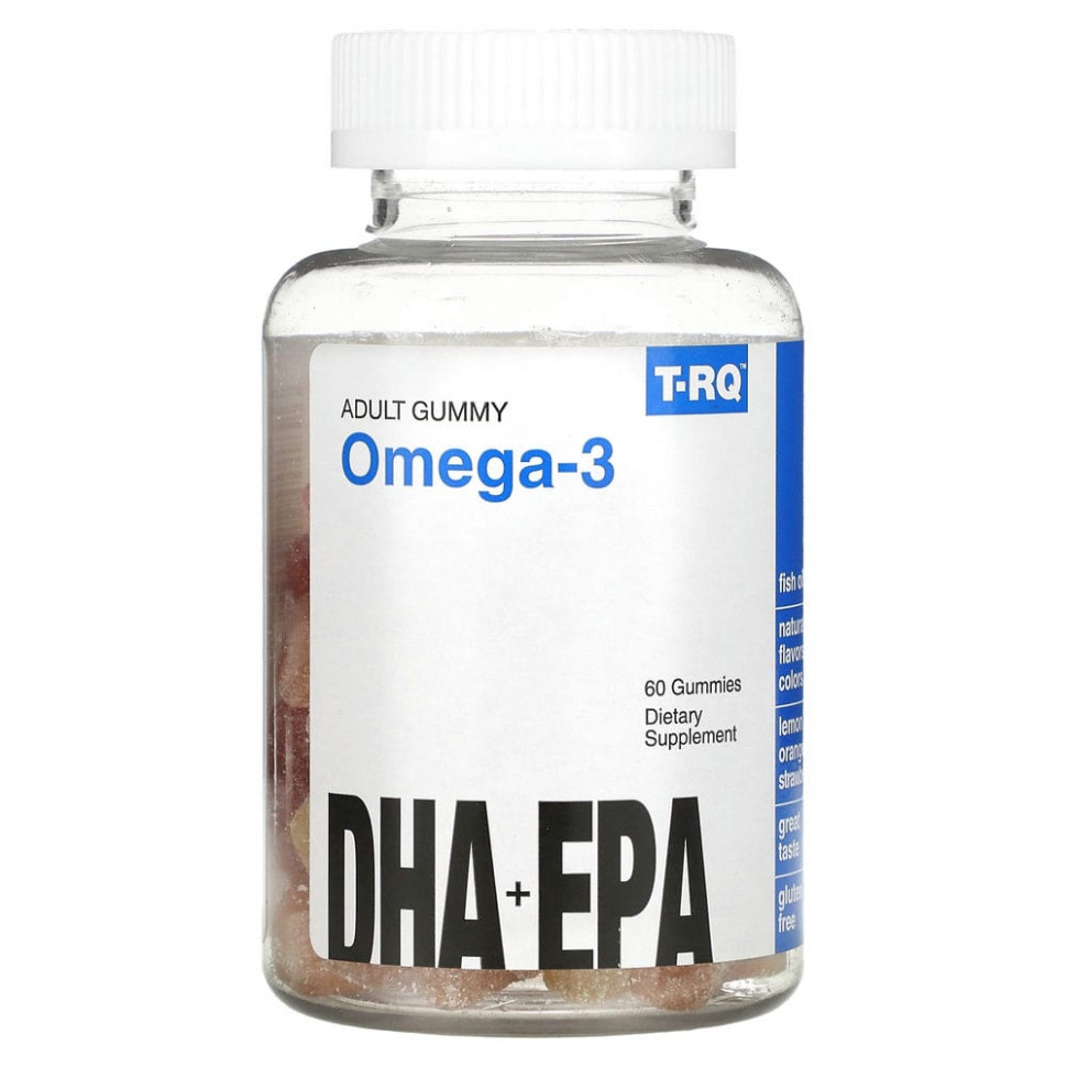 ������ ������ T-RQ, Omega-3, DHA + EPA, Lemon, Orange, Strawberry, 60 Gummies  IHerb (������) ����