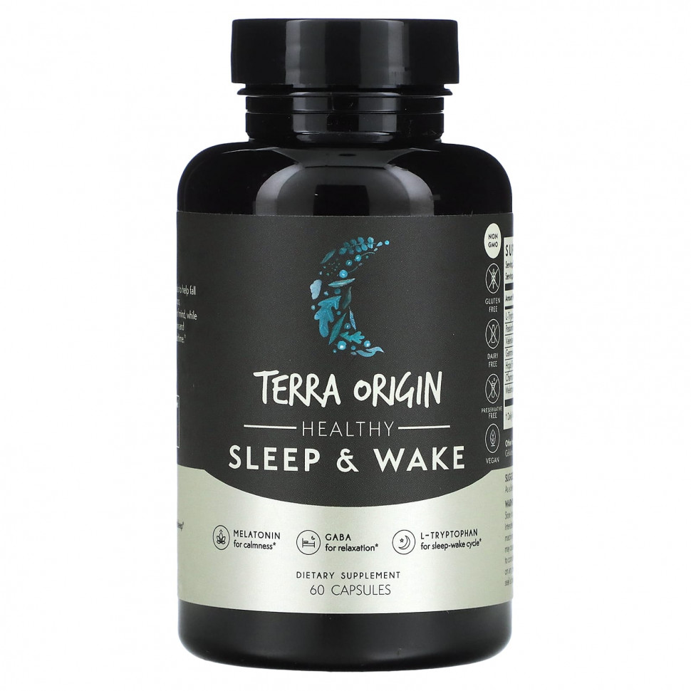  Terra Origin, Healthy Sleep & Wake, 60 Capsules    -     , -, 