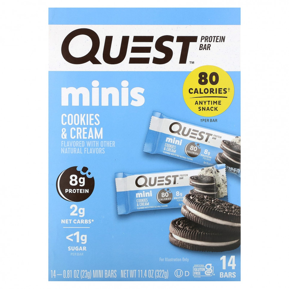 ������ ������ Quest Nutrition, ����������� ��������, ����-�������, 14 ����������, 23 � (0,81 �����)  IHerb (������) ����