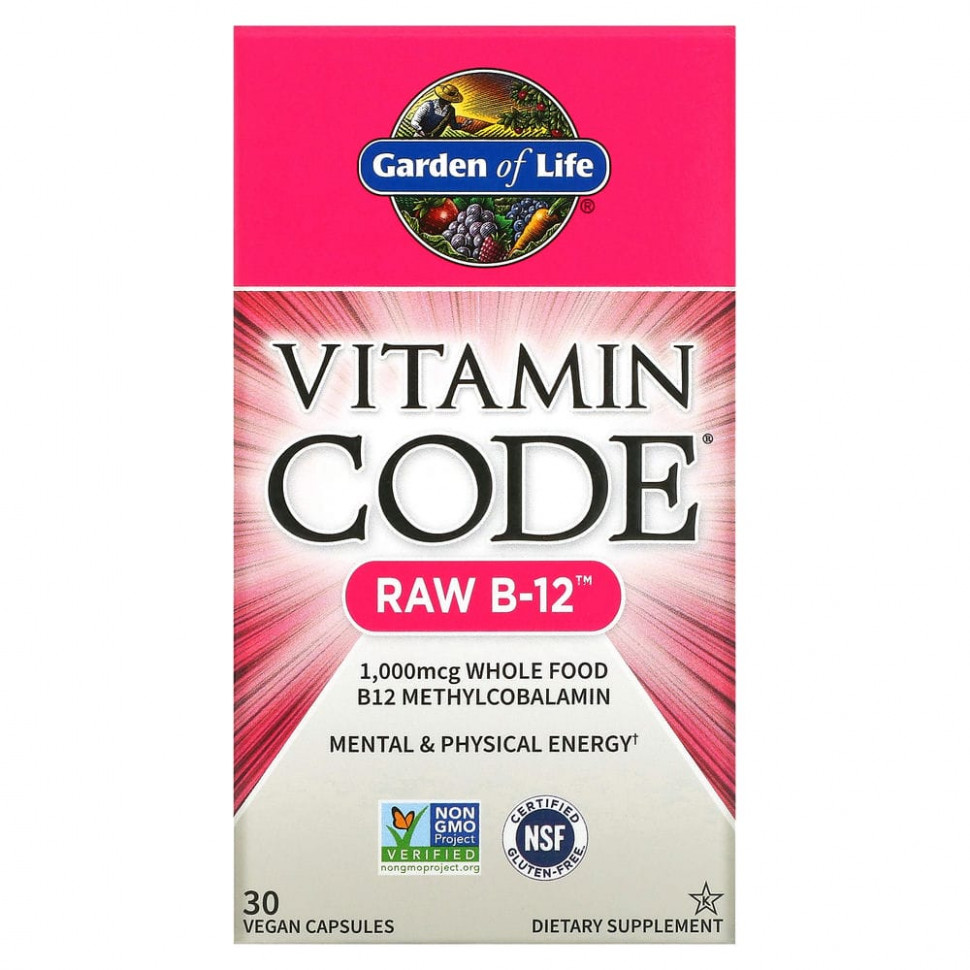  Garden of Life, Vitamin Code, RAW B12, 30      -     , -, 