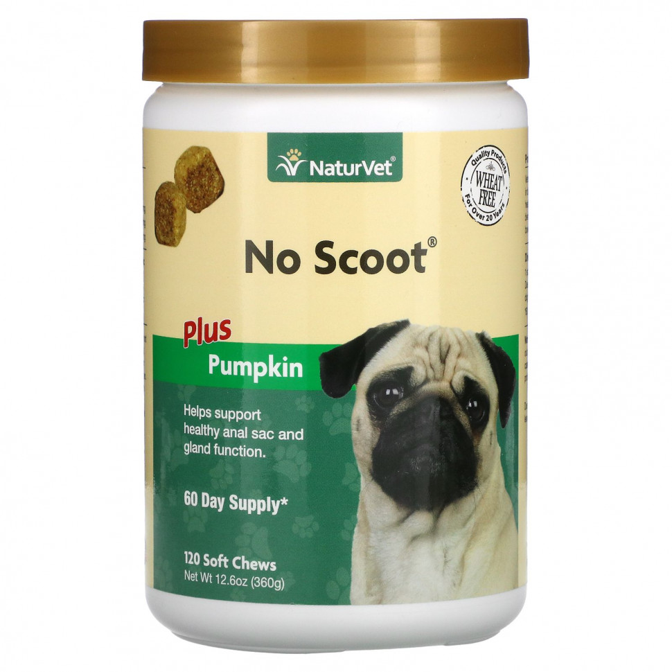  NaturVet, No Scoot Plus Pumpkin,  , 120  , 360  (12,6 )    -     , -, 