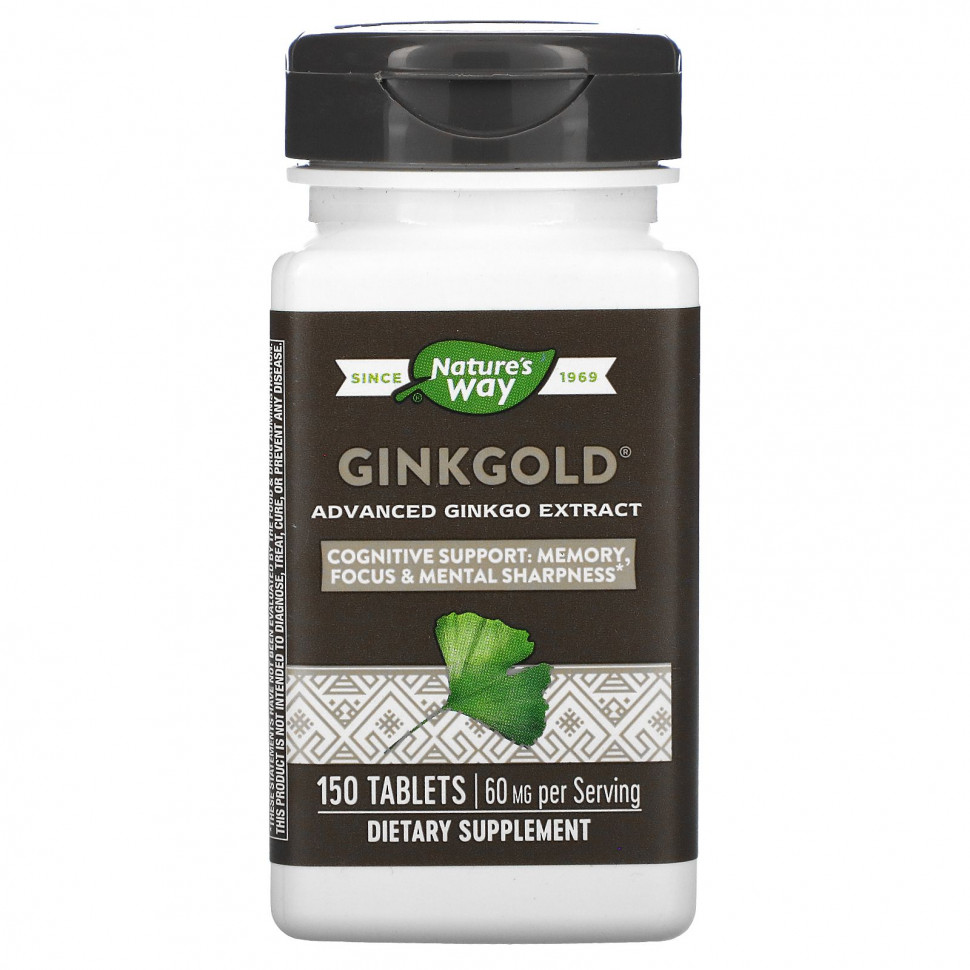 ������ ������ Nature's Way, Ginkgold, ���������� ������� ��������� ������, 60 ��, 150 ��������  IHerb (������) ����