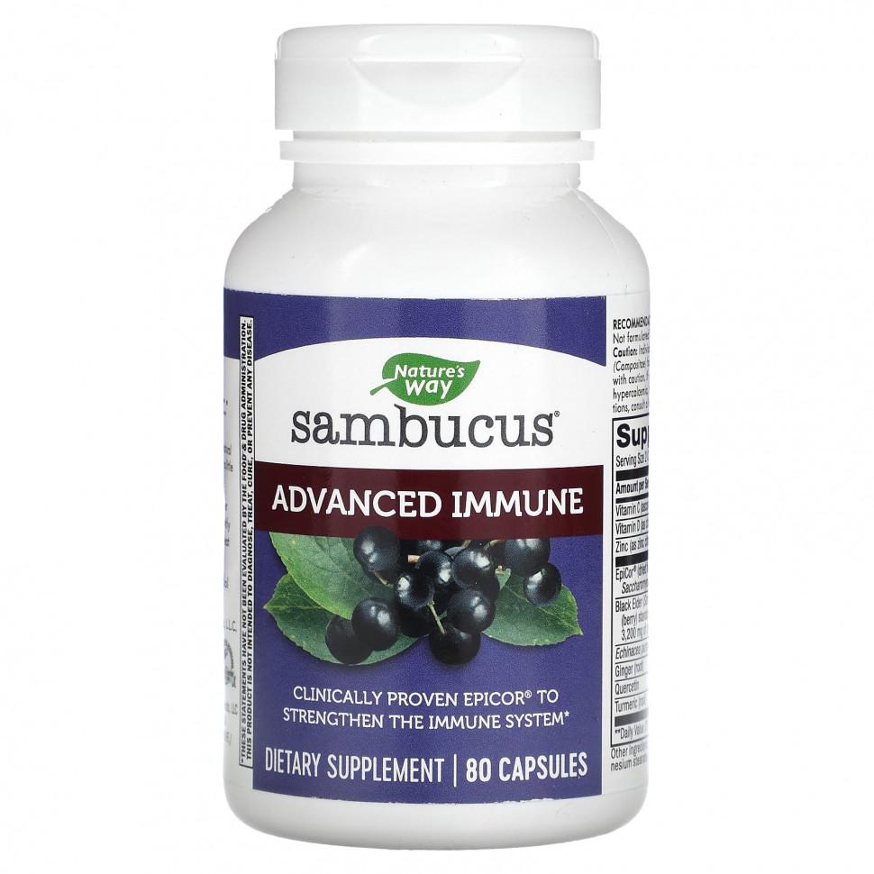 ������ ������ Nature's Way, Sambucus Advanced Immune, 80 ������  IHerb (������) ����