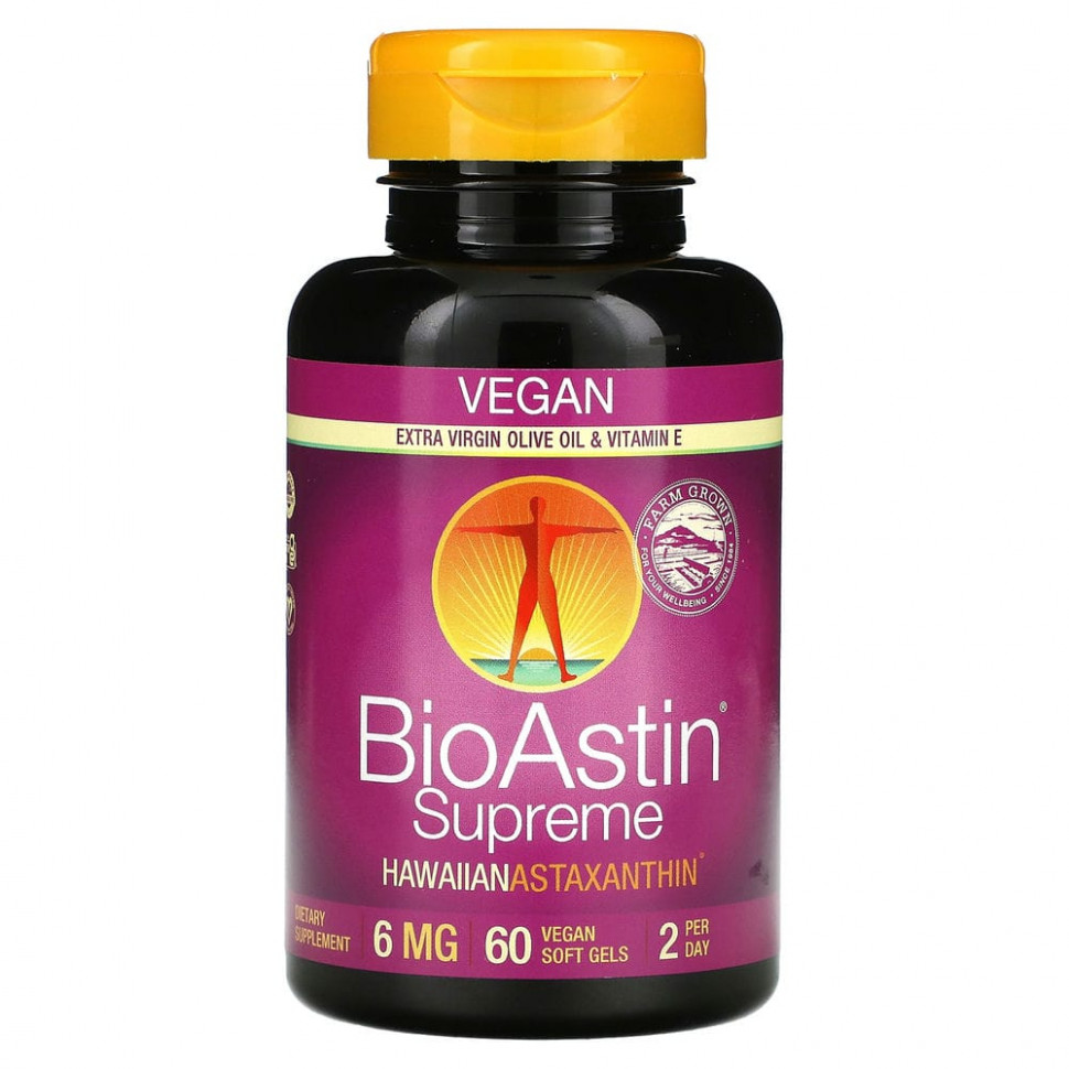 ������ ������ Nutrex Hawaii, BioAstin Supreme, 6 ��, 60 ��������� ������  IHerb (������) ����