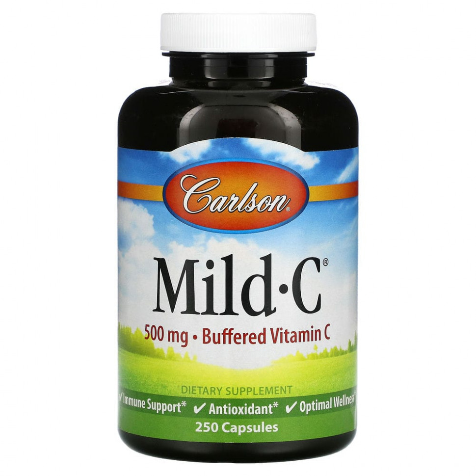 ������ ������ Carlson Labs, Mild-C, ������� C ����������� ��������, 500 ��, 250 ������  IHerb (������) ����
