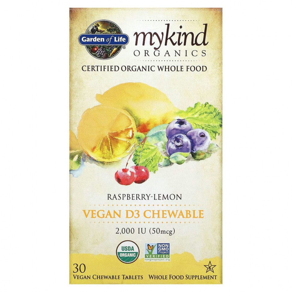  Garden of Life, MyKind Organics,   D3,     , 2000 , 30       -     , -, 