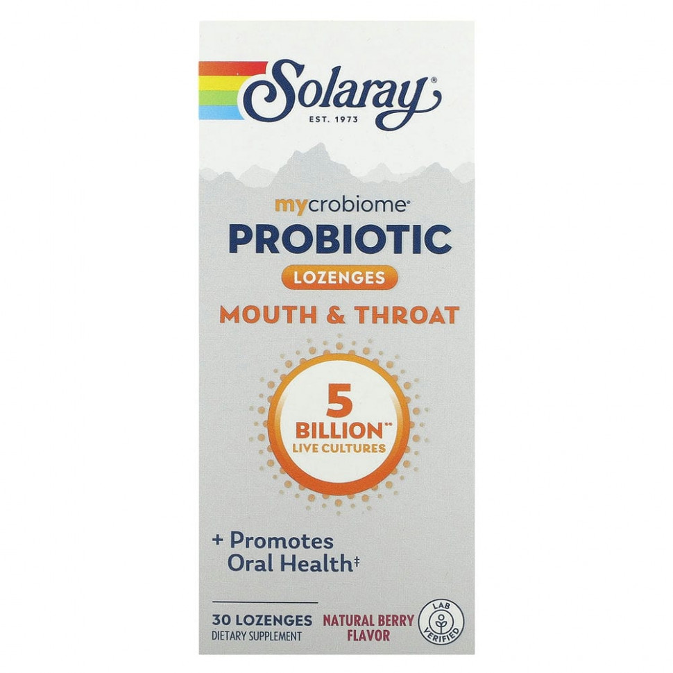  Solaray, Mycrobiome Probiotic, Mouth and Throat,   , 5 , 30     -     , -, 