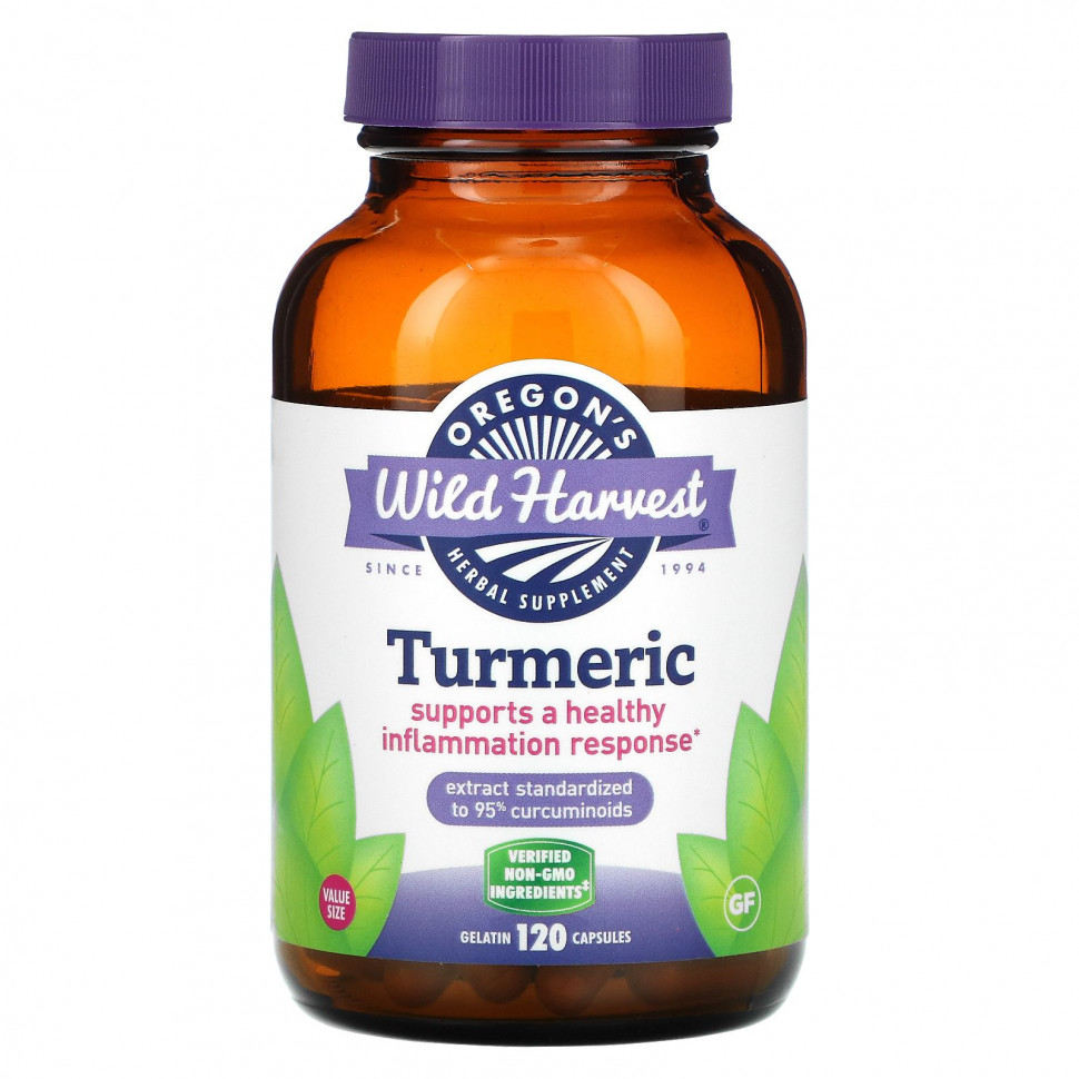  Oregon's Wild Harvest, Turmeric, 120 Vegetarian Capsules    -     , -, 