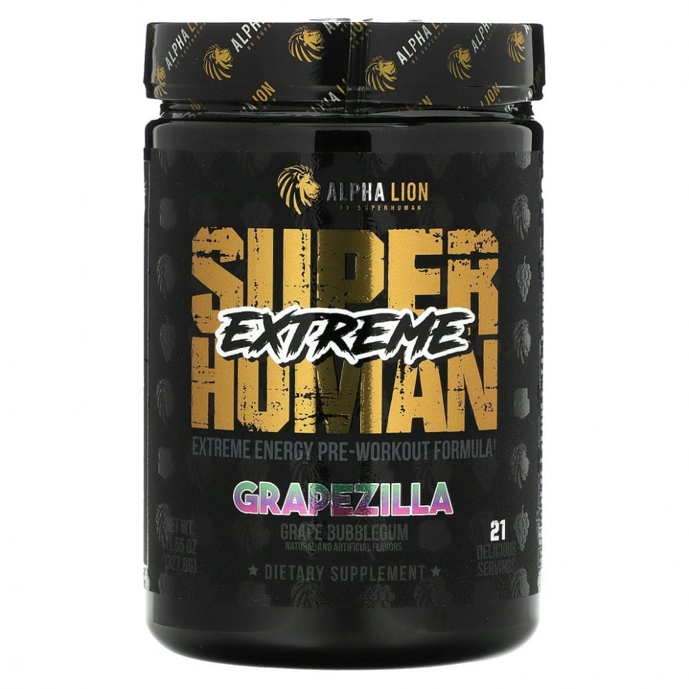 ������ ������ ALPHA LION, SuperHuman Extreme, Grapezilla, ����������� ������, 327,6 � (11,55 �����)  IHerb (������) ����