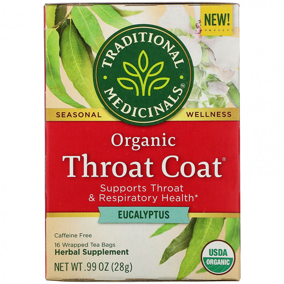  Traditional Medicinals, Organic Throat Coat, ,  , 16    , 28  (0,99 )    -     , -, 