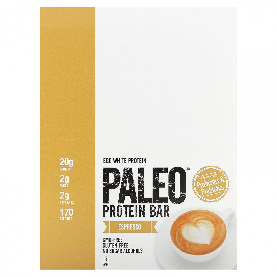  Julian Bakery, Paleo Protein Bar, Espresso, 12 ,  63,1  (2,22 )    -     , -, 