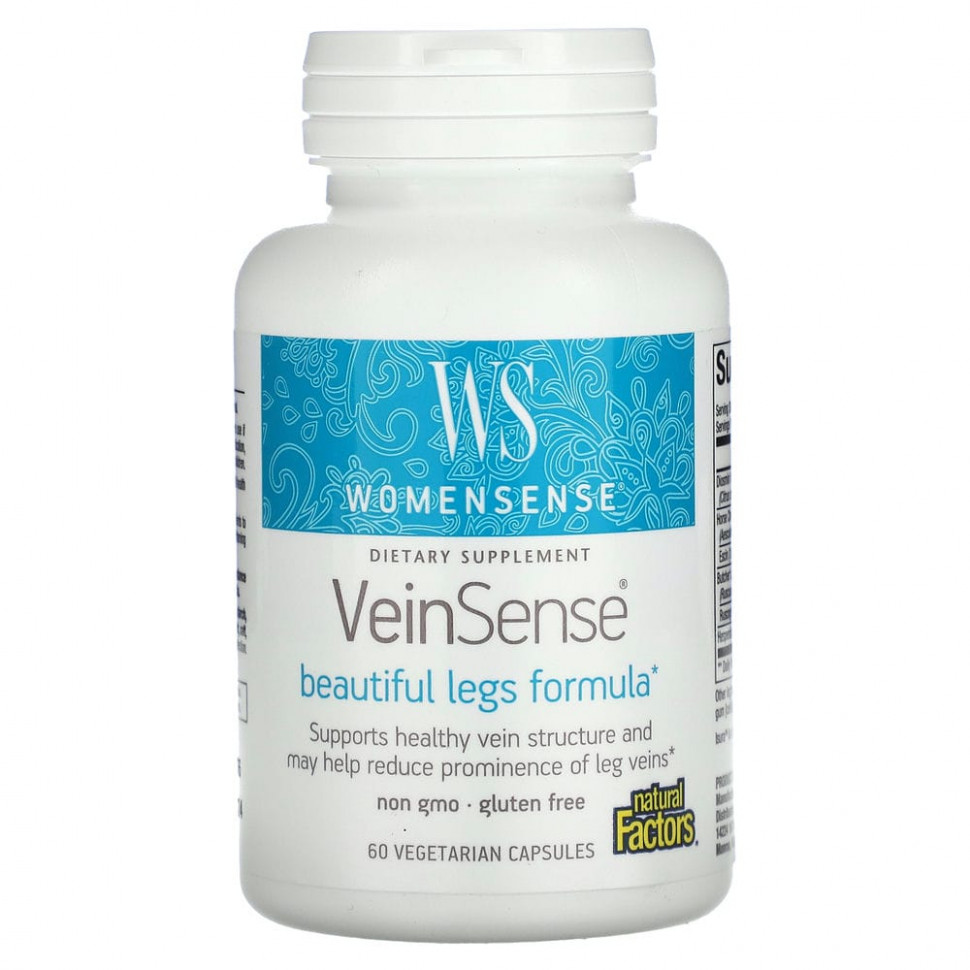  Natural Factors, WomenSense, VeinSense, 60      -     , -, 