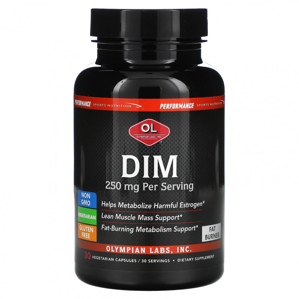  Olympian Labs, Performance Sports Nutrition, DIM, 250 , 30      -     , -, 