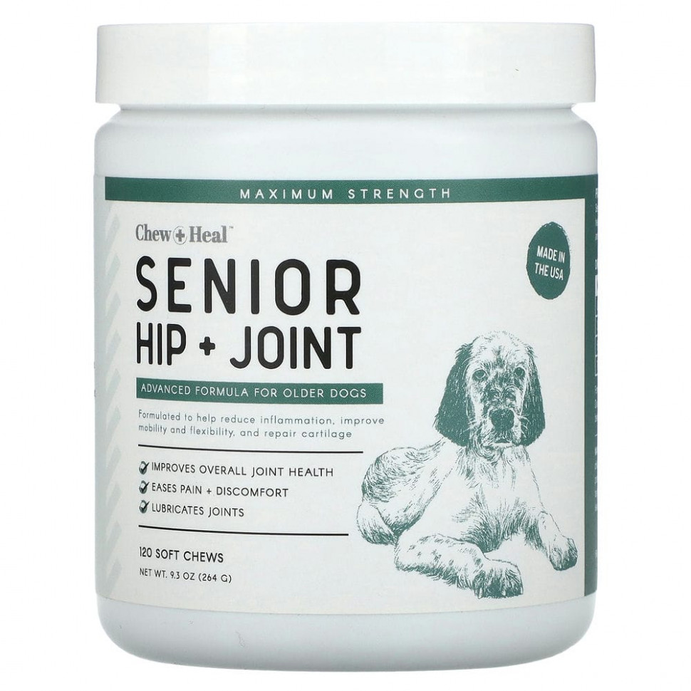  Chew + Heal, Senior Hip + Joint,      , 120  , 264  (9,3 )    -     , -, 