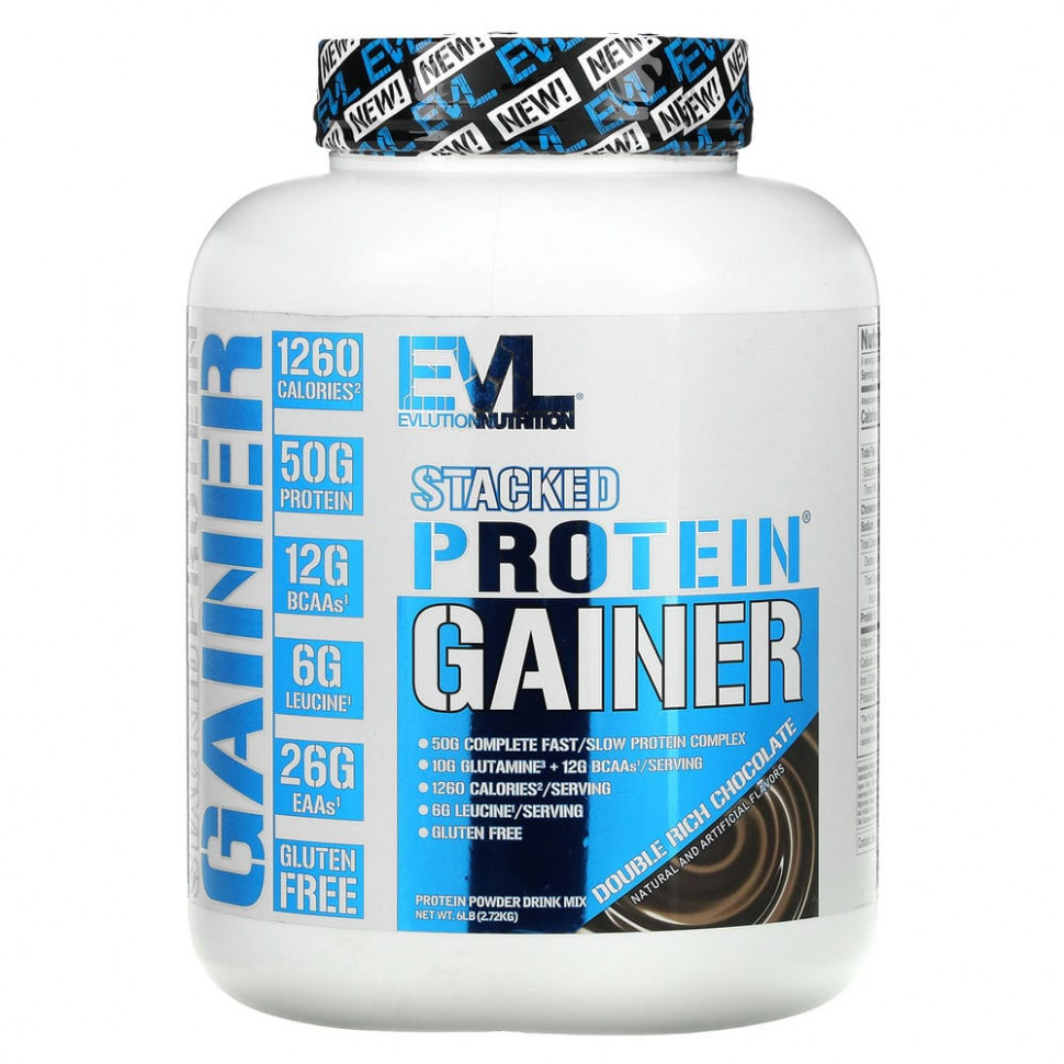  EVLution Nutrition, Stacked Protein Gainer,   , 2,72  (6 )    -     , -, 