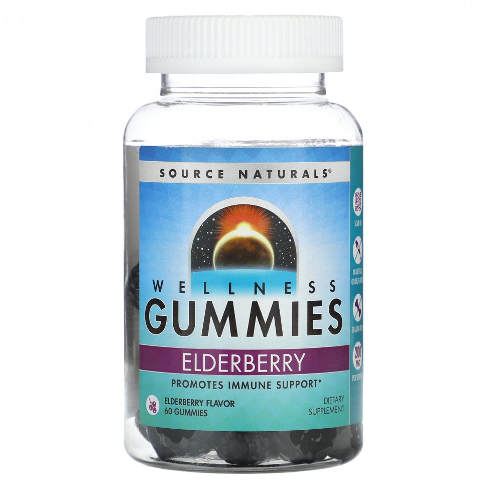 ������ ������ Source Naturals, Wellness Gummies, ������, 60 ����������� ��������  IHerb (������) ����