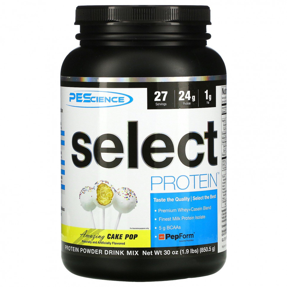 ������ ������ PEScience, Select Protein, Amazing Cake Pop, 850,5 � (1,9 �����)  IHerb (������) ����