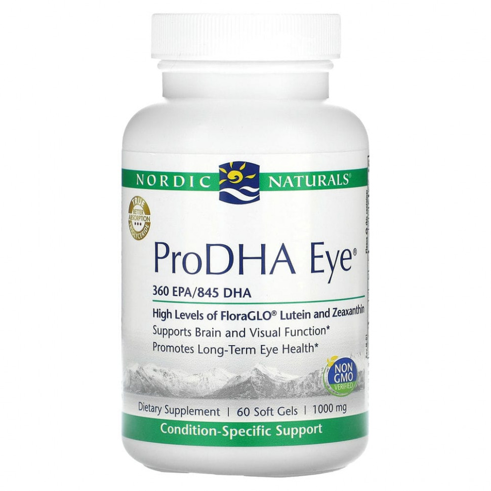  Nordic Naturals, ProDHA Eye, 1,000 mg, 60 Soft Gels    -     , -, 