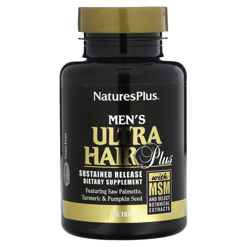  NaturesPlus, Men's Ultra Hair Plus,      , 60     -     , -, 